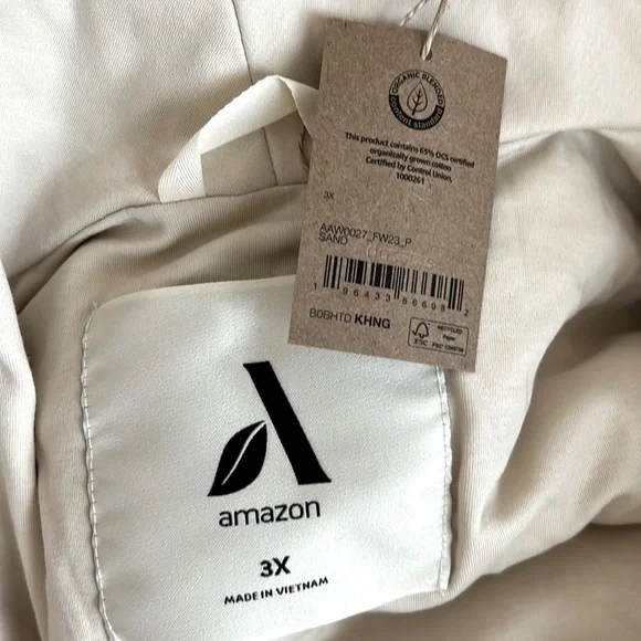 Women's Cotton Padded Home Coat, Ivory, 3X. Amazon Essentials. Cozy & Chic - Picture 7 of 7